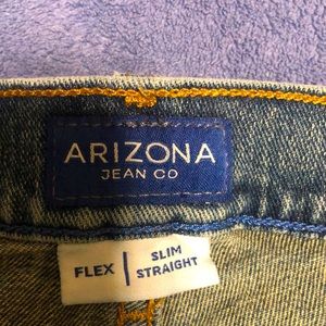 Mens Blue Jeans- Arizona Jean Co. Slim Straight